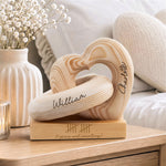 Custom Anniversary Wedding Gifts For Couple - Personalized Wooden Infinity Heart Sculpture 4