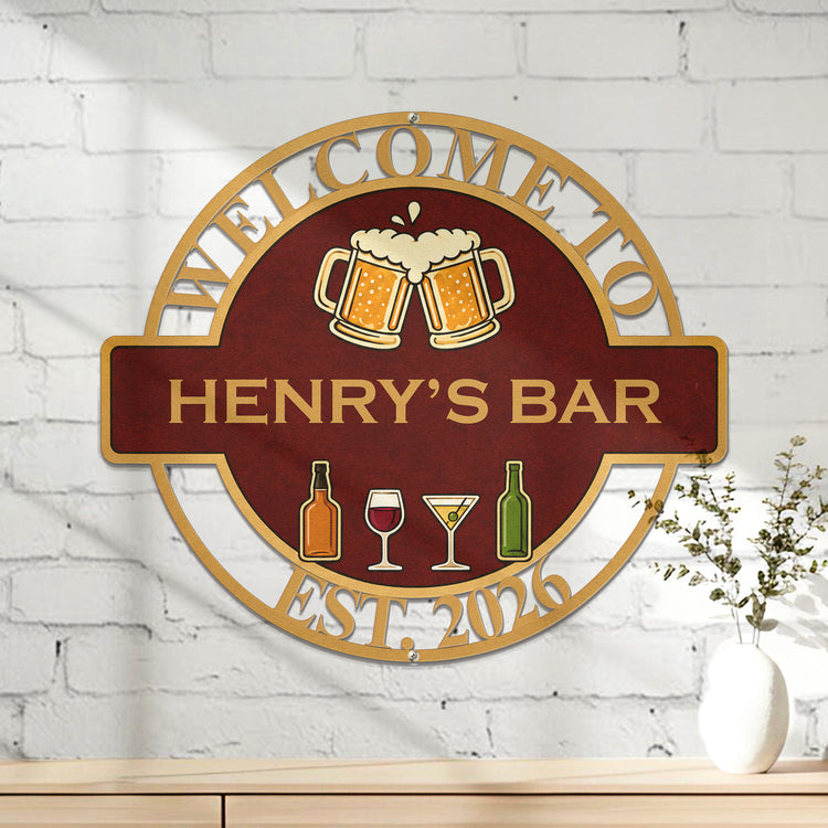 gen lại cho tôi metal sign shaped như hình, nhưng nét phẳng hơn 1