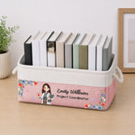 Custom Basket For Coworkers, Teacher, Accountants - Personalized Storage Basket 3