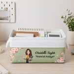 Custom Basket For Coworkers, Teacher, Accountants - Personalized Storage Basket 4