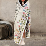 Custom Birth Flower & Name Bible Verse For Her, Daugher, Friend, Sister - Personalized Blanket Hoodie 3