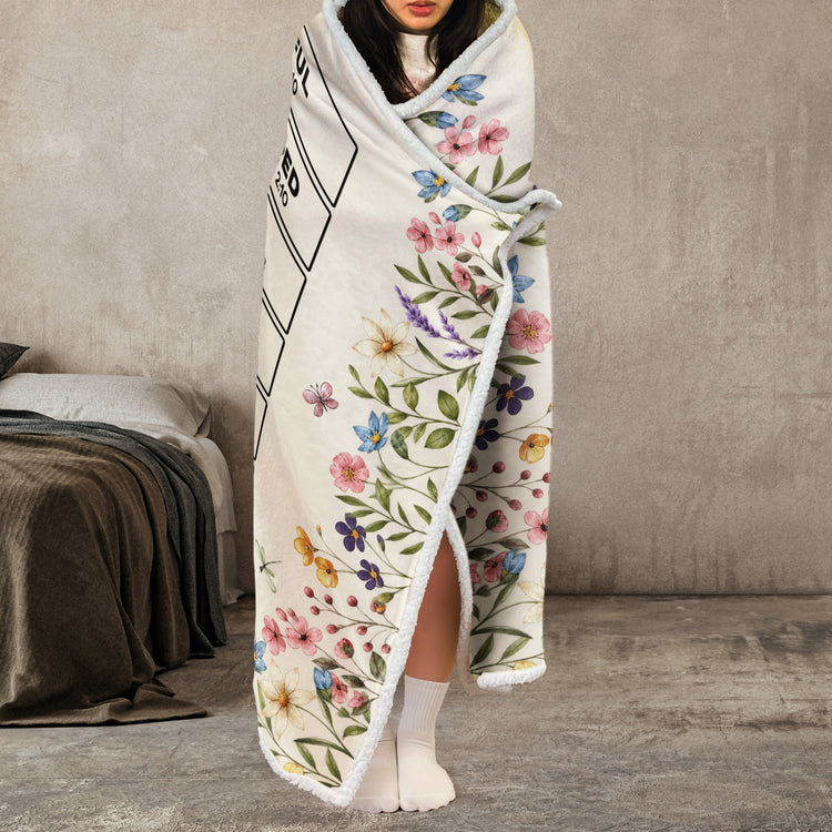 Custom Birth Flower & Name Bible Verse For Her, Daugher, Friend, Sister - Personalized Blanket Hoodie 3