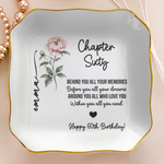 Custom Birth Flower & Name - Birthday Gift, New Chapter - Personalized Jewelry Dish 4