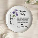 Custom Birth Flower & Name - Birthday Gift, New Chapter - Personalized Jewelry Dish 5
