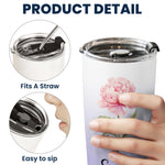 Custom Birth Flower & Name Colorful New Version Gifts For Her, BFF, Coworkers - Personalized Tumbler Cup 9