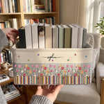 Custom Birth Flower & Name - For Book Lovers - Personalized Storage Basket 1
