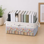 Custom Birth Flower & Name - For Book Lovers - Personalized Storage Basket 3
