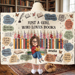 Custom Birth Flower & Name For Friends, Book Lovers, Book Clubs - Personalized Blanket 2