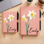 Custom Birth Flower & Name For Her, Gift For Friend, Coworker, Daughter - Personalized Journal 2