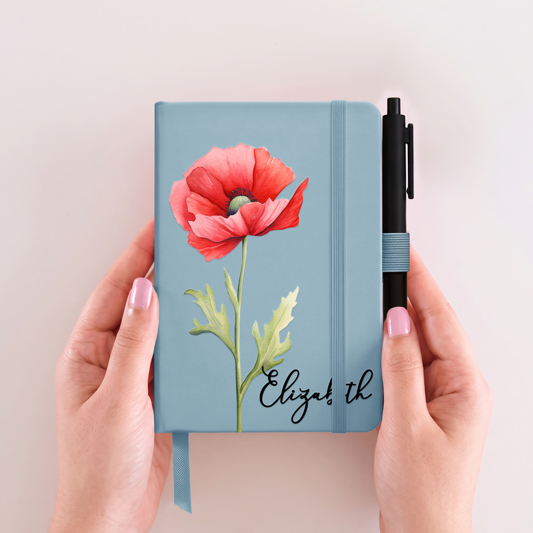 Custom Birth Flower & Name For Her, Gift For Friend, Coworker, Daughter - Personalized Journal 3