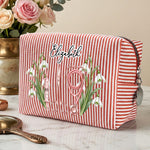 Custom Birth Flower & Name For Nurse, Coworkers, Friends, Sisters, Daughters - Personalized Makeup Bag 3