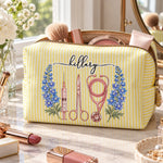 Custom Birth Flower & Name For Nurse, Coworkers, Friends, Sisters, Daughters - Personalized Makeup Bag 5