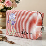 Custom Birth Flower & Name Gifts For Her, Friends, Sisters, Daughters - Personalized Makeup Bag 2