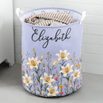 Custom Birth Flower & Name, Gifts For Her, Wife, Grandma, Daughter, Mom - Personalized Basket 5