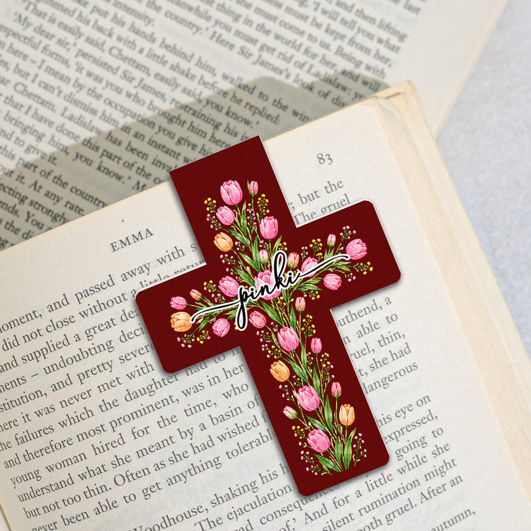 Custom Birth Flower & Name - Personalized Bookmark 2
