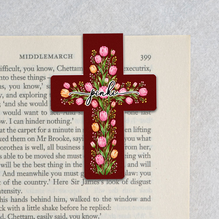 Custom Birth Flower & Name - Personalized Bookmark 5