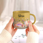 Custom Birth Flower & Name Pottery Mug - Gift For Nail Tech - Personalized Mug 5