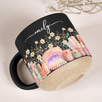 Custom Birth Flower & Name Pottery Mug - Gift For Nail Tech - Personalized Mug 6