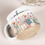 Custom Birth Flower & Name Pottery Mug - Gift For Pickleball Lovers - Personalized Mug 5