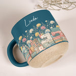 Custom Birth Flower & Name Pottery Mug - Gift For Sewist - Personalized Mug 5