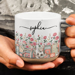 Custom Birth Flower & Name Pottery Mug - Gift For Soccer Lovers Soccer Fans - Personalized Mug 4