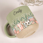 Custom Birth Flower & Name Pottery Mug - Gift For Soccer Lovers Soccer Fans - Personalized Mug 5