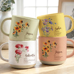 Custom Birth Flower Initial With Bible Verse - Personalized Mug 1