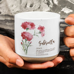 Custom Birth Flower Initial With Bible Verse - Personalized Mug 3