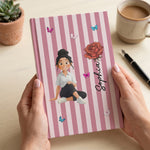 Custom Birth Flower, Name & Cute Character For Her, Daughter, Mom, Friends - Personalized Journal 2