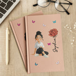 Custom Birth Flower, Name & Cute Character For Her, Daughter, Mom, Friends - Personalized Journal 7