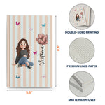 Custom Birth Flower, Name & Cute Character For Her, Daughter, Mom, Friends - Personalized Journal 9