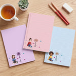 Custom Birth Flower, Name & Cute Character For Her, Daughter, Mom, Friends - Personalized Notepad 1