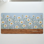 Custom Birth Flower Striped Pattern Custom Name New Version - Personalized Desk Mat 3