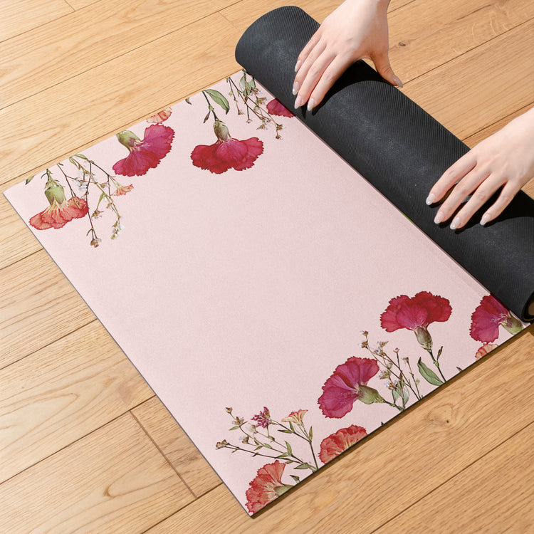 Custom Birth Flower With Name Gift For Her - Personalized Yoga Mat 6