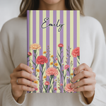Custom Birth Flowers & Name, Gift For Her, Daughter, Best Friend, Coworker, Teacher - Personalized Journal 2