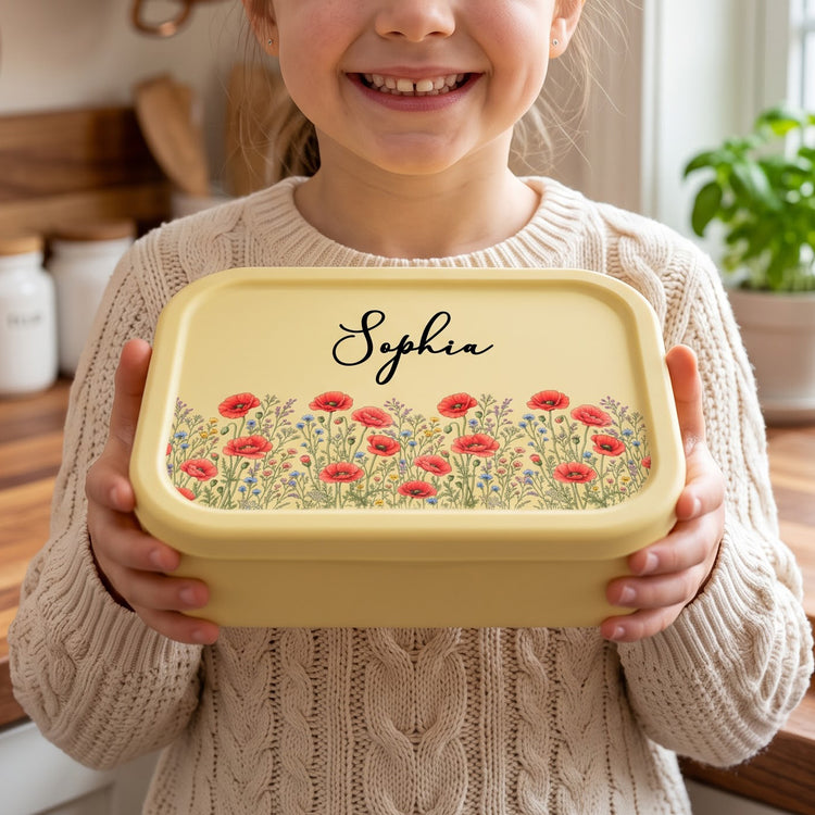 Custom Birth Flowers & Name, Gift For Her, Daughter, Best Friend - Personalized Lunch Box 3