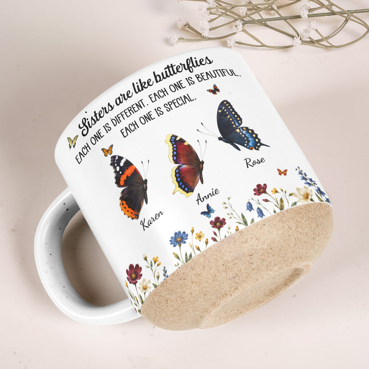 Custom Birth Month Butterflies Gift For Sister Friend Sibling - Personalized Mug 4