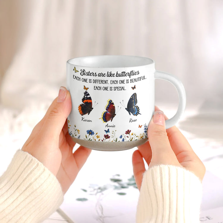 Custom Birth Month Butterflies Gift For Sister Friend Sibling - Personalized Mug 5
