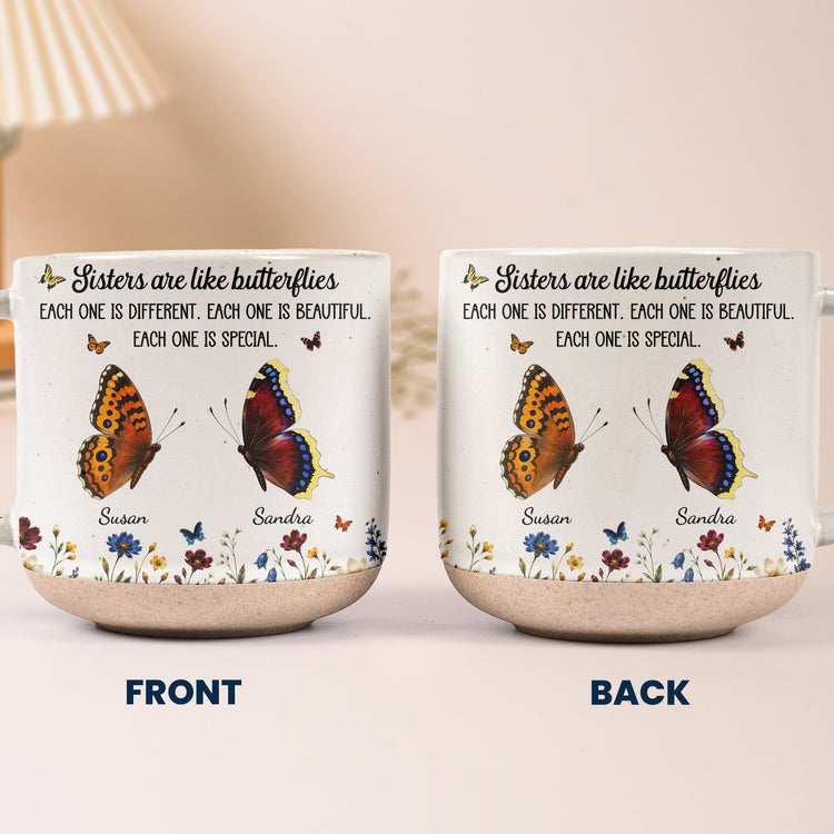 Custom Birth Month Butterflies Gift For Sister Friend Sibling - Personalized Mug 6