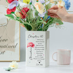 Custom Birth Month Flower Bookish 40Th Birthday Gift For Her, Best Friend Woman - Personalized Vase 2