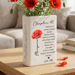 Custom Birth Month Flower Bookish 40Th Birthday Gift For Her, Best Friend Woman - Personalized Vase 4