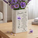 Custom Birth Month Flower Bookish 40Th Birthday Gift For Her, Best Friend Woman - Personalized Vase 5