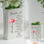 Custom Birth Month Flower Bookish 40Th Birthday Gift For Her, Best Friend Woman - Personalized Vase 6