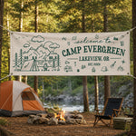 Custom Camp Welcome, Camping Party Sign, Outdoor Adventure Decor - Personalized Banner 5