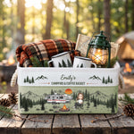 Custom Camper Rv Family Camping - Campfire & Coffee Basket - Personalized Storage Basket 4