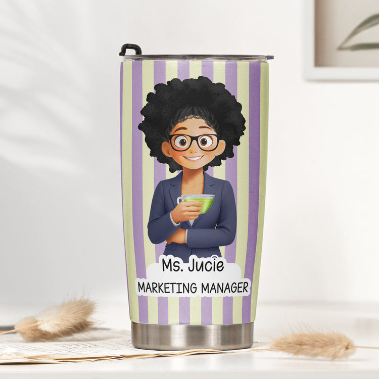 Custom Character For Coworker, Boss, Teacher, Nurse With Name - Personalized Tumbler 4
