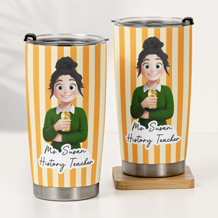 Custom Character For Coworker, Boss, Teacher, Nurse With Name - Personalized Tumbler 3