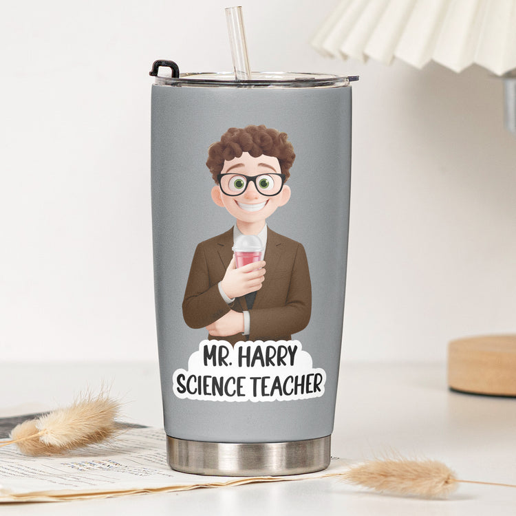 Custom Character For Coworker, Boss, Teacher, Nurse With Name - Personalized Tumbler 6