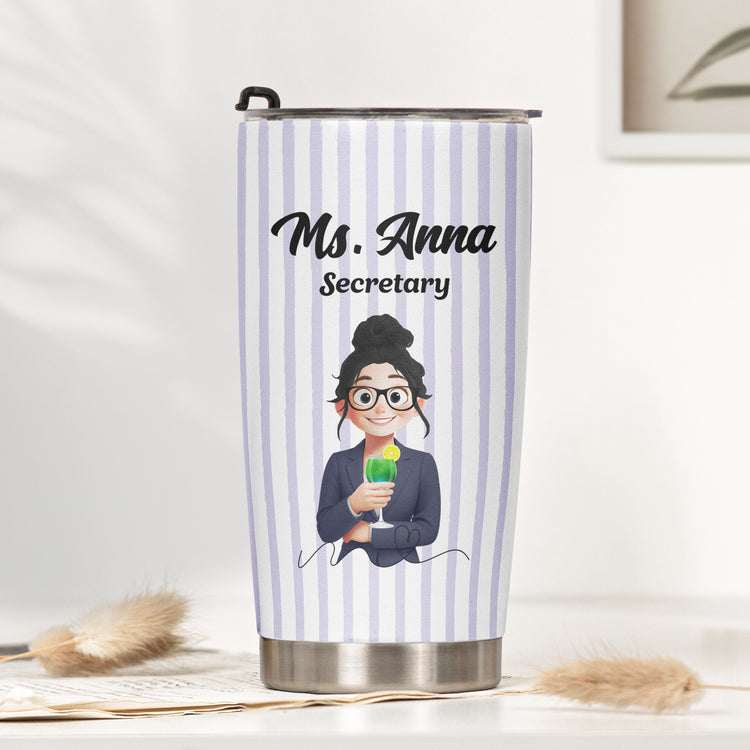 Custom Character For Coworker, Boss, Teacher With Name - Personalized Tumbler 2