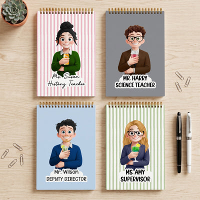 Custom Character For Teacher, Coworker, Boss With Name - Custom Planner